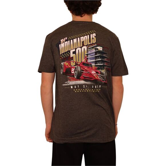 Indy 500 Mens Shield & Racecar Graphic T-Shirt, Grey, NWT - Picture 3 of 5